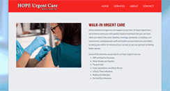 Desktop Screenshot of hopeurgentcare.com
